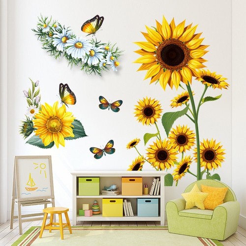 Large sunflowers wall stickers - large,