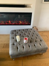 Buttoned footstool coffee