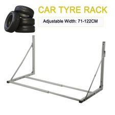 Car Tyre Rack Wall Mounted Foldable Adjustable Garage Spare Wheel Storage Rack