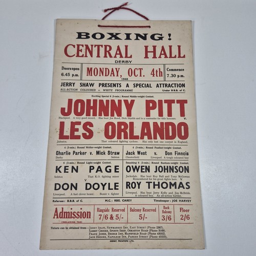 Original boxing poster flyer - original,