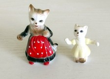 Vintage 2 x Miniature Cats China Japan