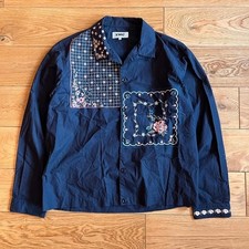 YMC Embroidered Flower Shirt