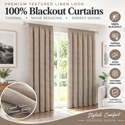 100 blackout thermal curtains - 100%,