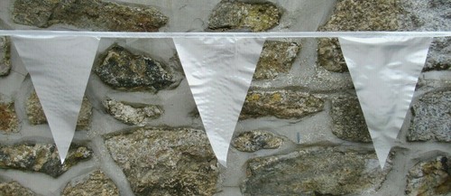 Silver metallic bunting - silver,