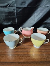 Colclough Pastel Cups & Milk