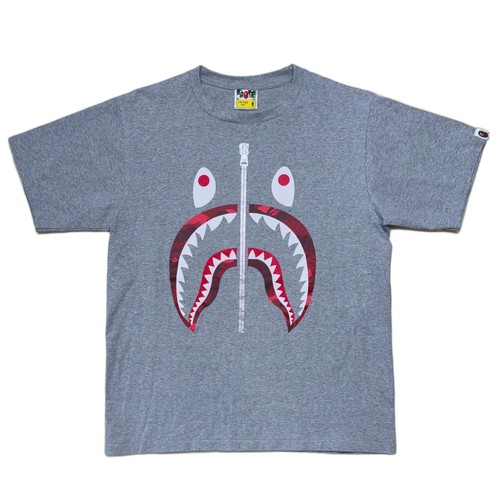 Bape red camo shark - shark, tee