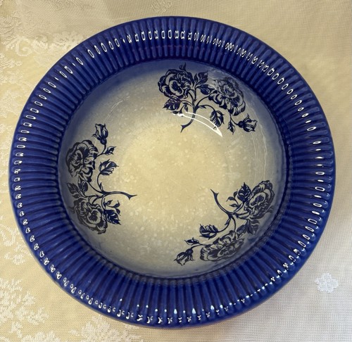 Antique blue floral - bowl, –