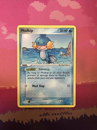 Pokemon card mudkip crystal - pokemon,