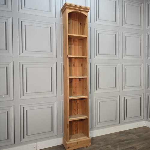 Vintage pine narrow - bookcase,