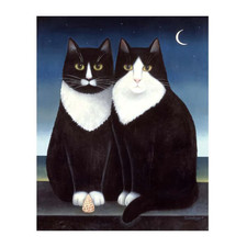 New Moon Black & White Cats -