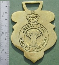 Souvenir Horse Brass, Womens Land Army, Brenzett 2003, Free P&P,