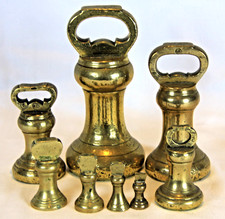 Group of 8 Antique Brass