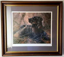 Black Labrador by John Trickett - signed limited edition print (framed)