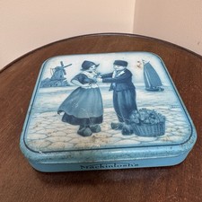 Vintage Mid Century Mackintosh Empty Tin Dutch Inspired Couple/Scene Collectable