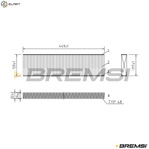 Filter cabin air fc0474c - filter,