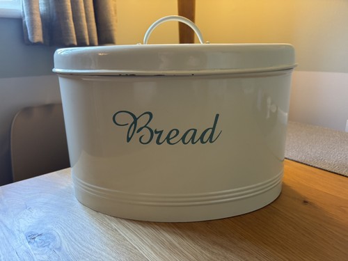 Cream metal bread - metal, bin