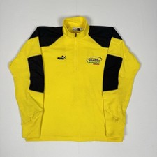 Puma Jordan Honda Fleece F1 Formula 1/4 Zip Jacket Jumper 2000s Yellow size L