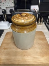 Stoneware pickle jar with lid - pickle,