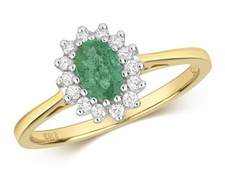 Real Emerald and Diamond Ring