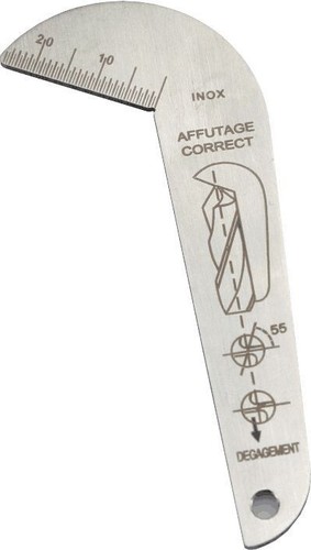 Drill point angle gauge from - gauge,