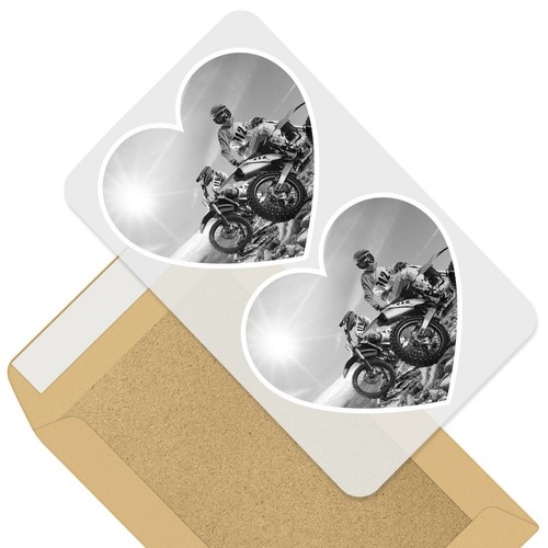Heart stickers cm bw - 7.5,