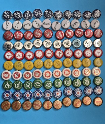 100 bottle tops - crowns, beer
