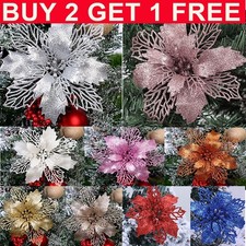 10x large poinsettia glitter - large,