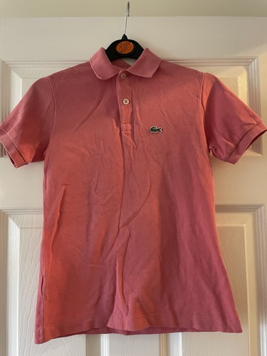 Boys pink lacoste polo - pink,