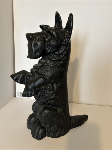 Door stop cast - iron, scottie