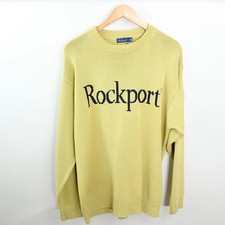 Rockport Crew Neck Jumper, Yellow - M