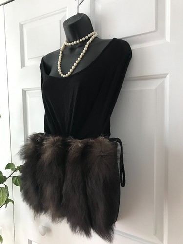 Vintage silver fox fur - silver,