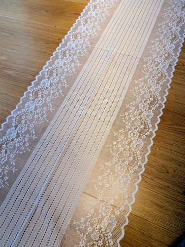 White lace table runners - lace,