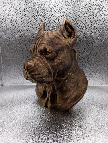 Pitbull terrier bust - pitbull,