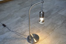 Next Newark Brushed Silver Nickel Industrial Style Table Bedside Desk Side Lamp