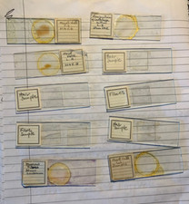 Varied Set of 10 Vintage Prepared Microscope Slides - Various Subjects