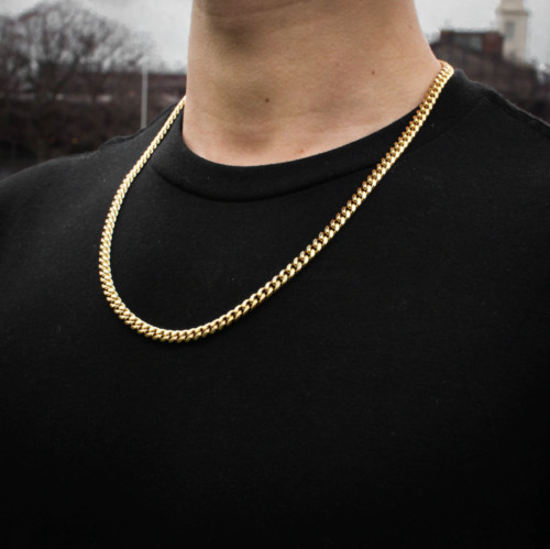 5mm curb mens necklace silver - mens,