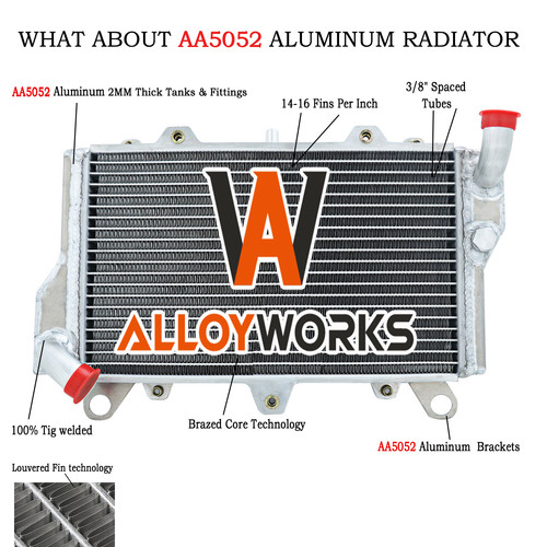 2row 40mm aluminium radiator - 40mm,
