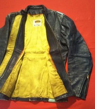 BATES 70s Rare Navy Leather Rider Jacket Vintage Single Breasted