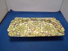 Vintage Wood & Sons Alpine White - Green & Brown pattern oblong sandwich tray