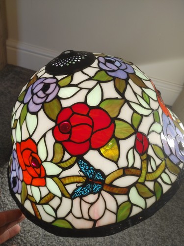 Large tiffany style floral - style,