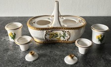 superb SPODE porcelain STAFFORD FLOWERS Nepeta & Selenia DOUBLE INKWELL