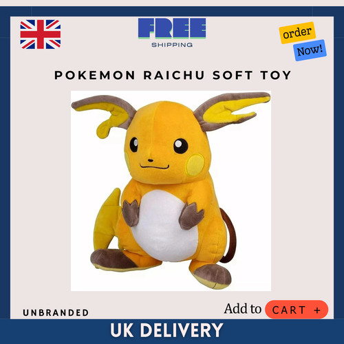 Pokemon raichu soft toy plush - pokemon,