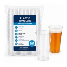 Plastic tumblers pint clear - plastic,