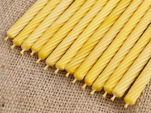 Beeswax candles twisted - beeswax,