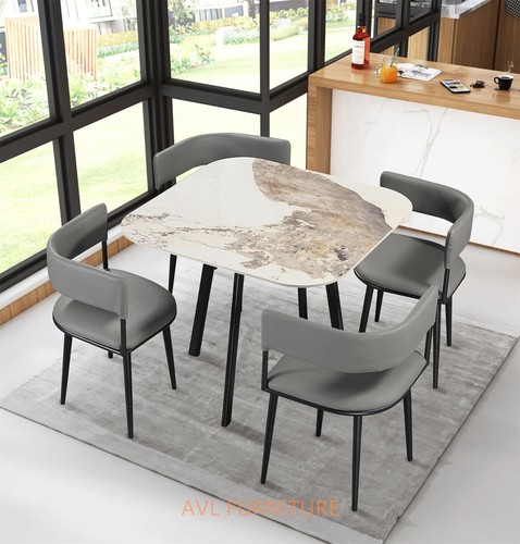 Marble ceramic dining table - dining,