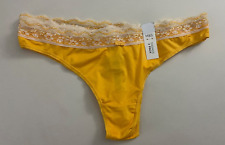 BNWT M&S 3pk buttercup (yellow) stretch thongs - Medium (12-14)