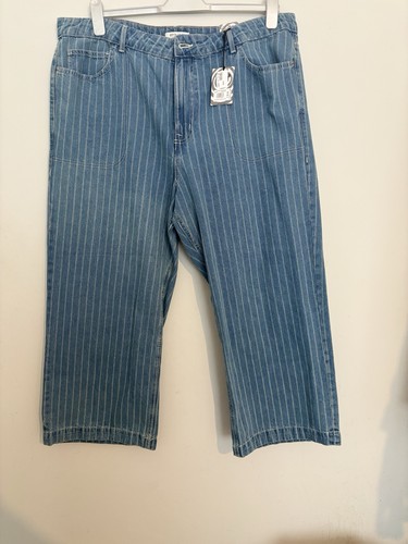 Denim cropped wide - , jeans