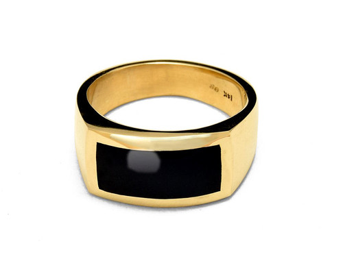 Gold plated men - gold, inlay