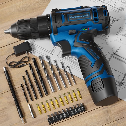 Cordless drill set - drill, 12v