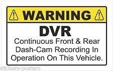WARNING STICKER DVR Continuous